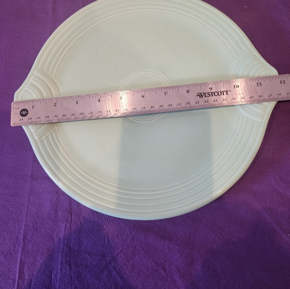 Fiesta Tab Handled Cake Plate, Seamist *** - Picture 4 of 5